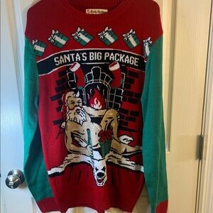 Festive Red and Green Christmas Sweater